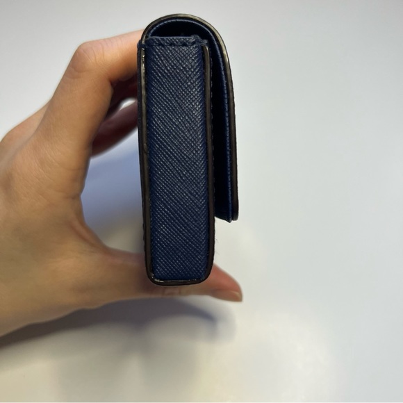 Kate Spade Newbury Lane Large Holly Card Case in Navy Saffiano Leather BNWT - Picture 4 of 8